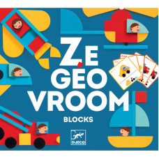 Настольная игра Djeco Набор деревянных геометрических фигур Ze Geo Vroom (DJ06436)