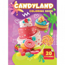Детская раскраска Candyland А06012506, 20 наклеек А4