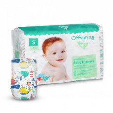 Подгузники Offspring Willy the Whale розмір S 3-6 кг, 48 шт (DP-OI-FAT-S48P-WTW)