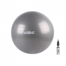 Мяч для фитнеса LiveUp Anti-Burst Ball LS3222-75g + насос у комплекті сірий 75см (6951376103380)