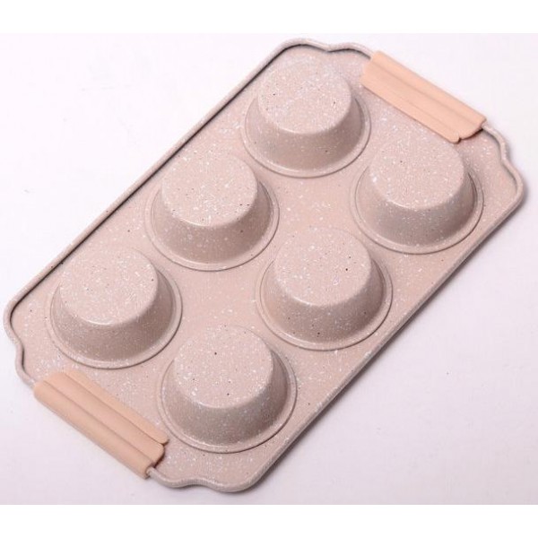 Форма для випічки кексів Kamille Marble 30х18см, 6 осередків (38946)