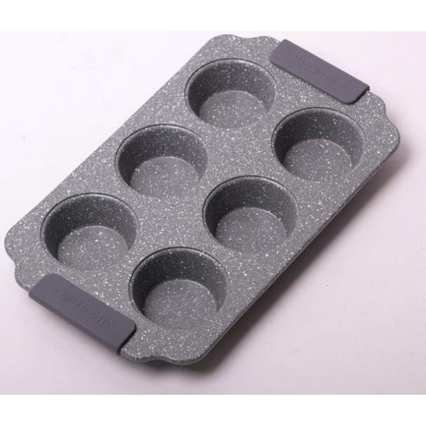 Форма для випічки кексів Kamille Marble 30х18см, 6 осередків (38946)