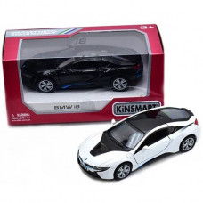 Детская коллекционная модель BMW i8 KT5379W инерционная (Черный)