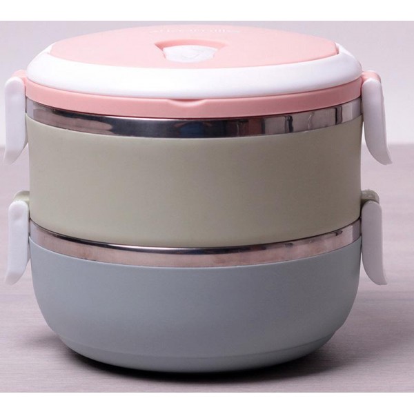 Ланч-бокс Kamille Food Box 2 ємності по 700 мл, 16.5х15х13.5см (114256)
