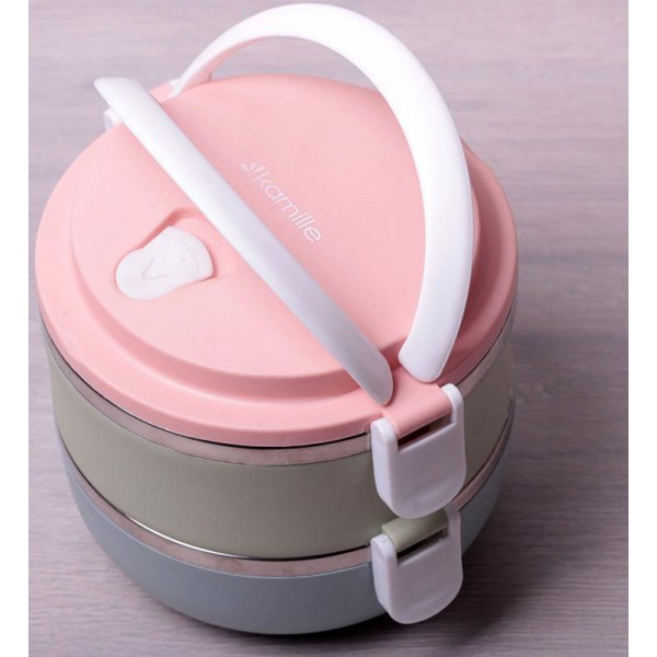Ланч-бокс Kamille Food Box 2 ємності по 700 мл, 16.5х15х13.5см (114256) Ланч-бокс Kamille Food Box 2 ємності по 700 мл, 16.5х15х13.5см (114256)