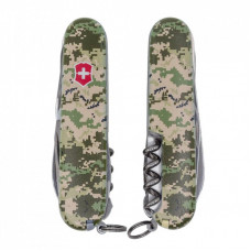 Нож Victorinox Huntsman Army 91 мм Піксель + Лого (1.3713.3_W3941p)