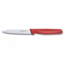 Кухонный нож Victorinox Standart 10 см, с волнистым лезвием, красный (5.0731)