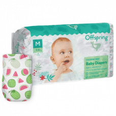 Подгузники Offspring Размер M (6-10 кг) 42 шт, Арбуз (9355465009213) (DP-OI-FAT-M42P-WML)