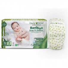 Подгузники Clearly Herbal Bamboo, розмір 2 (3-6 кг), 32 шт (1134)