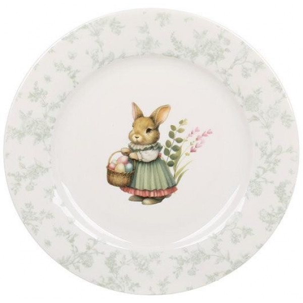 Набір 6 тарілок порцелянових "Floral Green. Великодній Кролик" Ø19см (134176) Набір 6 тарілок порцелянових "Floral Green. Великодній Кролик" Ø19см (134176)