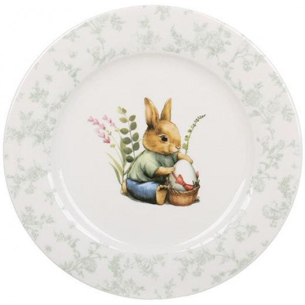 Набір 6 тарілок порцелянових "Floral Green. Великодній Кролик" Ø19см (134176) Набір 6 тарілок порцелянових "Floral Green. Великодній Кролик" Ø19см (134176)