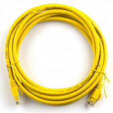 Патч-корд 1м, RJ-45, Cat.5e, CU, медь, желтый Ritar (PCR-CU/1Yw / 03032)