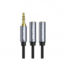 Кабель мультимедийный 3.5mm M to 2x3.5mm F 0.2m Cabletime (CA915248)