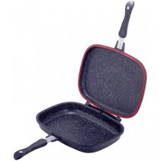 Сковорода-гриль Kamille Grill Pan двостороння прямокутна 32х24х7.5см (90876)