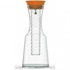 Графін ZestGlass 1100мл для лимонаду, вина і освіжаючих фруктово-ягідних напоїв (помаранчева кришка) (109976)