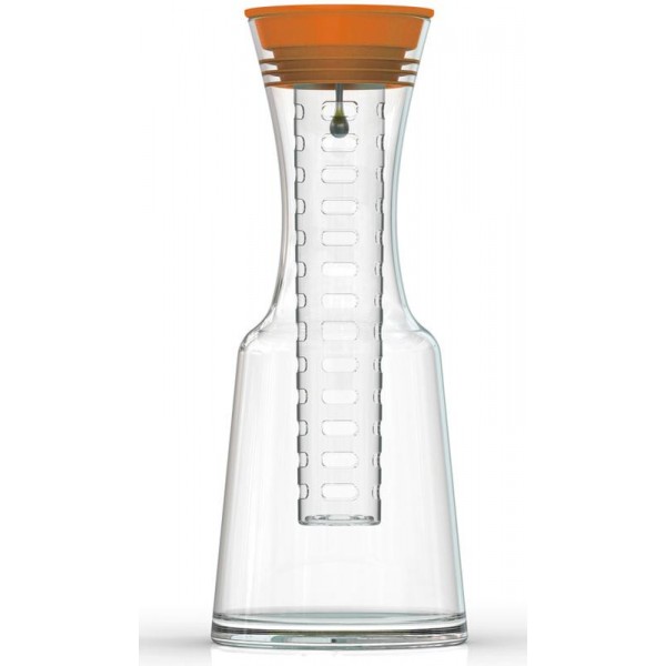 Графін ZestGlass 1100мл для лимонаду, вина і освіжаючих фруктово-ягідних напоїв (помаранчева кришка) (109976)