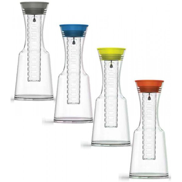 Графін ZestGlass 1100мл для лимонаду, вина і освіжаючих фруктово-ягідних напоїв (помаранчева кришка) (109976)
