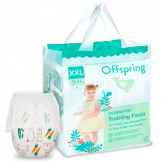 Подгузники Offspring трусики Размер XXL (15-23 кг) 24 шт, Зайчики (9355465009565) (DP-OI-FAP-XXL24P-HBN)