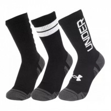 Носки Under Armour 1379515-002 Perf Tech Nov 3 пари Crew чорний MD (196884681982)