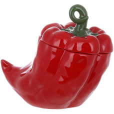 Банка керамічна "Pepper" 600мл, для сипучих продуктів, Червоний перець (109186)