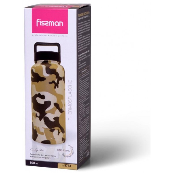 Термос Fissman Military 500мл з нержавіючої сталі (114186) Термос Fissman Military 500мл з нержавіючої сталі (114186)