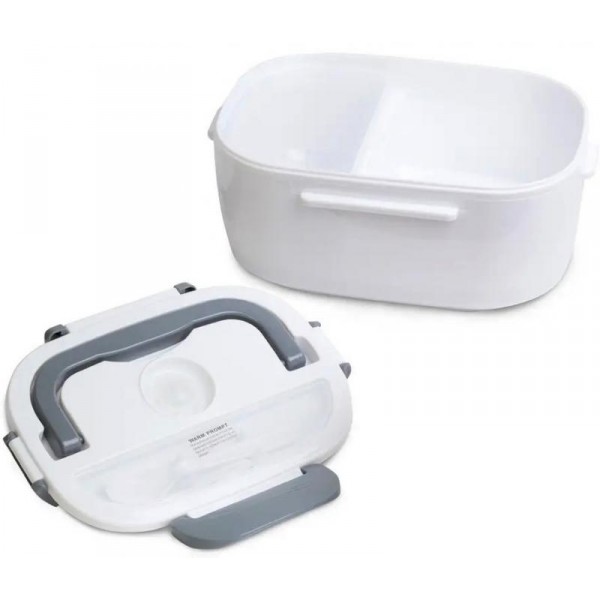 Ланч-бокс Kamille Snack 450мл + 650мл з підігрівом (220V), сірий (114286)