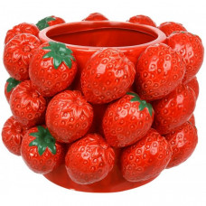 Ваза порцелянова "Strawberry" Ø26х20см з рельєфним декором червона полуниця (134286)