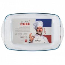 Форма для выпечки Bravo Chef склянна прямокутна 39 х 25 х 7 см (BC-249B/FR)