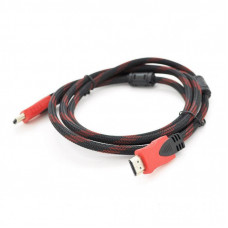 Кабель мультимедийный HDMI M to HDMI M 1.8m V1.4 black/red Merlion (YT-HDMI(M)/(M)NY/RD-1.8m)