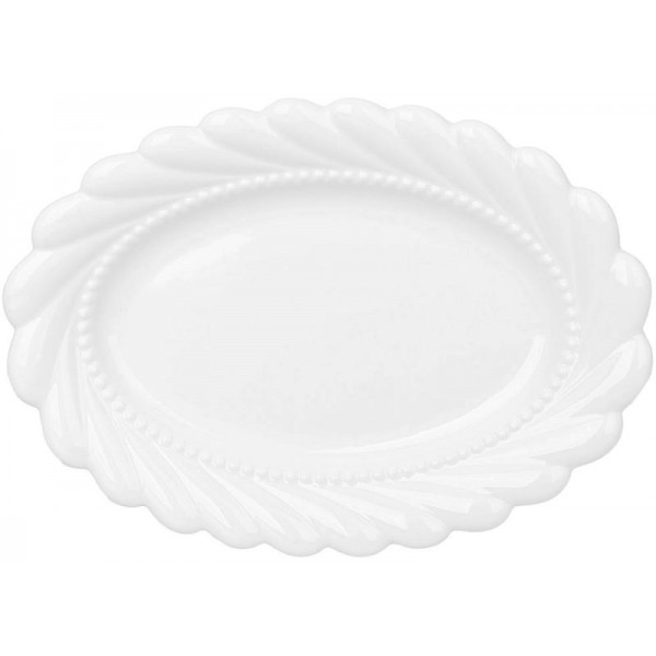 Блюда порцелянові "White City Tiffany" набір 4 овальних блюда 24.6х17.5см (135096)