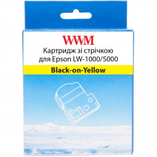 Лента для принтера этикеток WWM для Epson LW-1000/5000 36mm х 8m Black-on-Yellow (WWM-SC36Y)