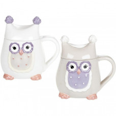 Кружка "Owl Family" 400мл з керамічною кришкою (110196)