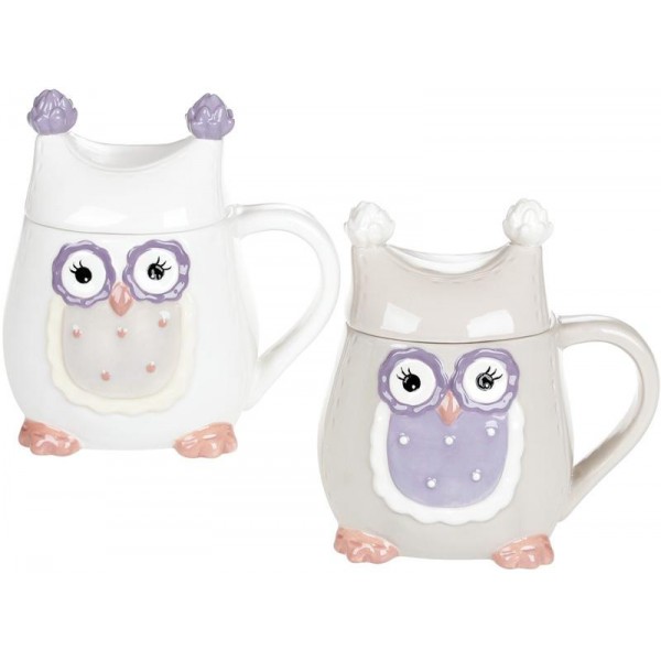 Кружка "Owl Family" 400мл з керамічною кришкою (110196)