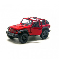 Коллекционная игрушечная модель джипа JEEP WRANGLER 5'' KT5412WA металлический (Красный)