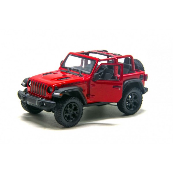 Коллекционная игрушечная модель джипа JEEP WRANGLER 5'' KT5412WA металлический (Красный)