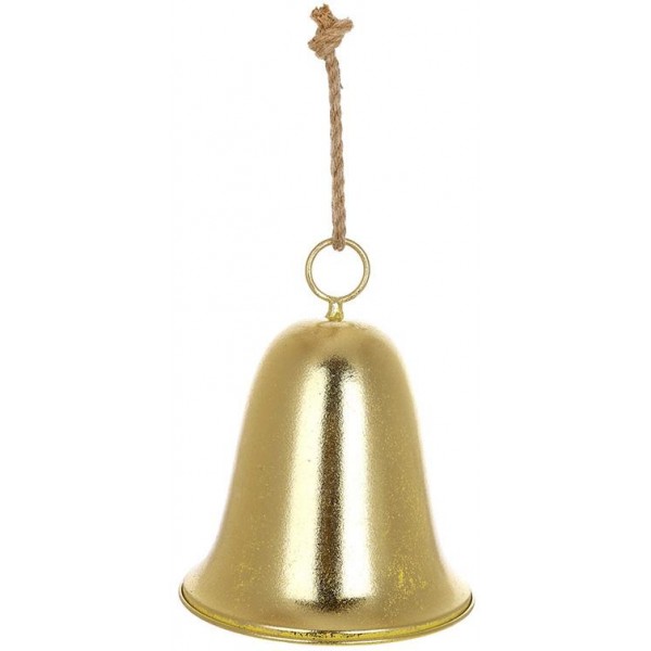 Підвіска декоративна "Christmas Bell" Ø21х26см, золота металева (134396)