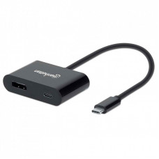Концентратор Intracom USB3.1 Type-C to DisplayPort(Thunderbolt 3)/PD 60W/ Black Manhattan (153447)