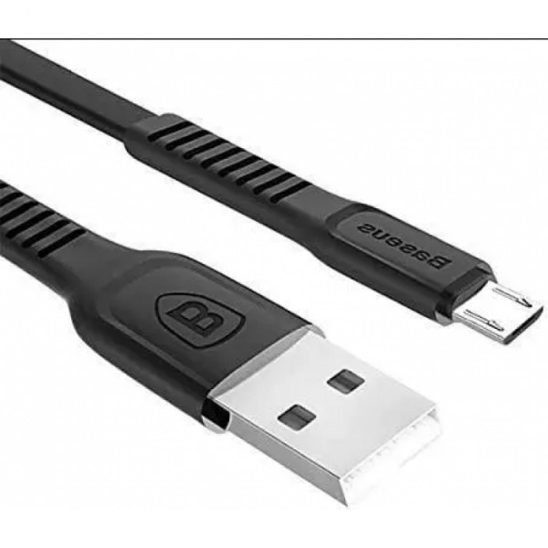 Кабель зарядный Baseus Flat Micro USB Cable Fast Data Sync Charging 0.25м (CAMZY-A01) Чёрный Оригинал (38796)