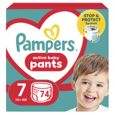 Подгузники Pampers трусики Pants Giant Размер 7 (17+ кг) 74 шт. (8006540069622)