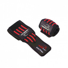 Бинт для спорта PowerPlay 3081 Gym WristT Wraps Чорно-Червоні (PP_3081_Red)