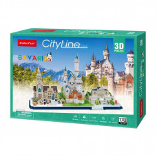 Пазл Cubic Fun Трехмерная головоломка-конструктор City Line Бавария (MC267h)