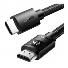 Кабель мультимедийный HDMI M to HDMI M 10.0m 4K30Hz braided HD119 black Ugreen (40104)