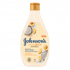 Гель для душа Johnson's Vita-Rich Релаксный с йогуртом, кокосом и экстрактом персика 400 мл (3574661385716)