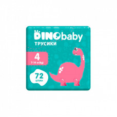 Подгузники Dino Baby Размер 4 (7-14 кг) (2 пачки по 36 шт) 72 шт (2000998939571)
