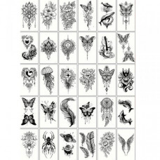 Набор детских временных тату "Черные мини №4" black-tattoo-mini-set-4-H
