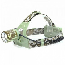 Фонарь налобный аккумуляторный CH-002M-T6 signal light Камуфляж zoom, ЗУ Type-C (69607)