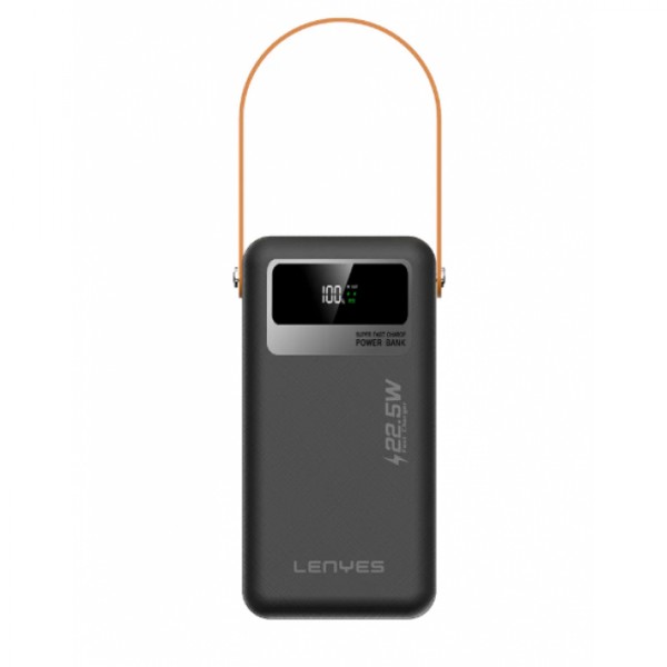 Внешний аккумулятор Power bank LENYES PX691D 60000 mAh, PD22,5W + быстрая зарядка батарея зарядка Черный (126807) Внешний аккумулятор Power bank LENYES PX691D 60000 mAh, PD22,5W + быстрая зарядка батарея зарядка Черный (126807)