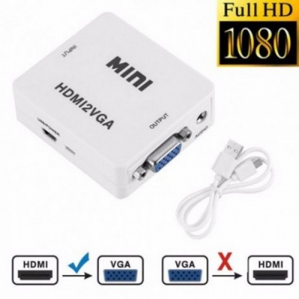 Адаптер HDMI to VGA (переходник, конвертер, 720p/1080p) переходник, конвертер (134907)
