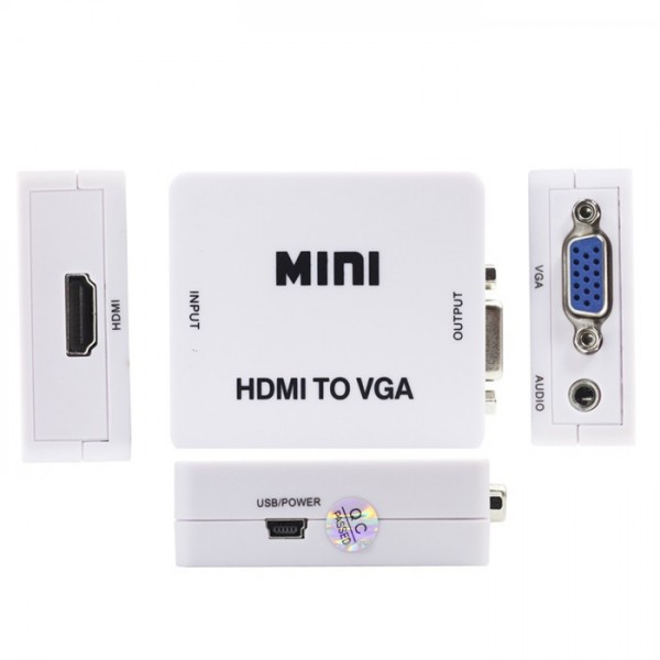 Адаптер HDMI to VGA (переходник, конвертер, 720p/1080p) переходник, конвертер (134907)