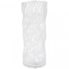 Ваза для квітів зі скла Ancient Glass "Infinitty" Ø10x25см, прозоре скло (112317)